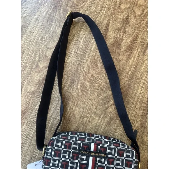 tommy hilfiger Leather Crossbody women navy blue Hazel Mono Jacquard - Picture 4 of 8